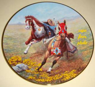 Chuck DeHaan Warriors BATTLE COLORS Horse Plate W/COA  