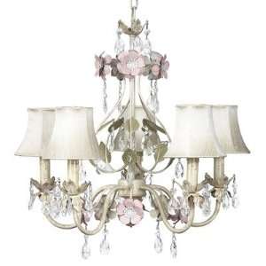   Collection 7436 2409 Flower Garden 5 Light Chandelier with Plain Shade