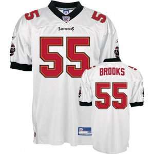 Derrick Brooks White Reebok Authentic Tampa Bay Buccaneers Jersey