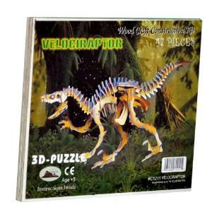  Puzzled Velociraptor Illuminated 3D Puzzle Toys & Games