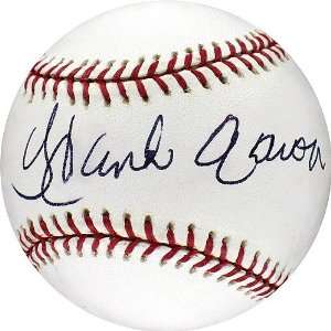  Hank Aaron MLB Baseball Signed In Black
