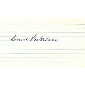  Bennie Oosterbaan Autographed/Hand Signed 3x5 Card Sports 