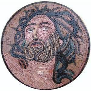  15 The Lord Jesus Marble Mosaic Tile Christian Icon 