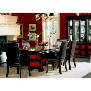  7PC Rosalinda Dining Set In Two Toned Cappuccino Finish 