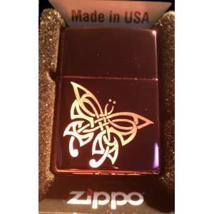 Zippo Custom Lighter   Tribal Celtic Weave Butterfly Tattoo Logo Abyss 