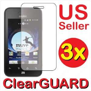  3x ZTE Score X500 Cricket Premium Invisible Clear LCD 