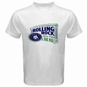  Rolling Rock Beer Logo New White T Shirt Size  S  Free 