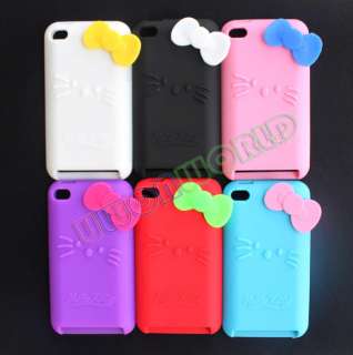 6x Hello Kitty Silicone Skin Cover Case For iPod Touch 4 4G 4th + Free 