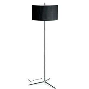 Plis Floor Lamp by Vibia  R023835   Shade  Black   Finish  Chrome 