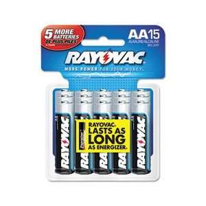  Alkaline Batteries, AA, Value Pack 12/3 Free, 15/Pack 