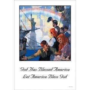  Vintage Art Gid Has Blessed Americ Let America Bless God 