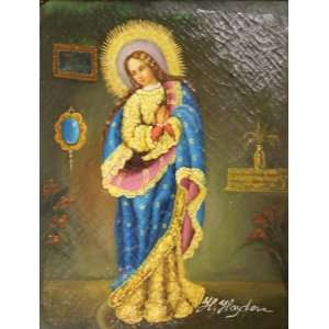  Our Lady / Blessed Virgin Mary Painting Hand Painted Oil 