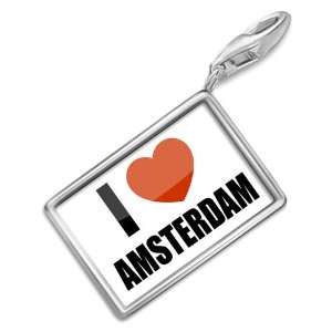  FotoCharms I Love Amsterdam   Charm with Lobster Clasp 