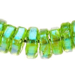    9mm Green Square Dichroic Glass Beads Arts, Crafts & Sewing