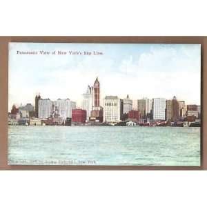    Postcard Panoramic View of New York Sky Line 