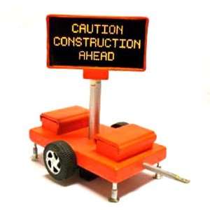 HO Road Sign, Construction Ahead Toys & Games