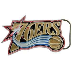 Philadelphia 76ers Pewter Team Logo Belt Buckle  Sports 