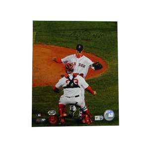  Clay Buchholz Autographed Picture   with No Hitter 90107 