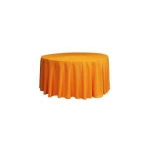  Wholesale wedding Polyester 120 Round Tablecloth   Orange 