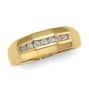  14K Yellow Gold Diamond Wedding Band Ring Size 10 Sports 