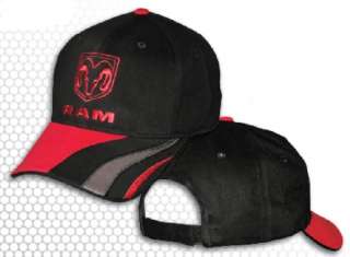 Dodge RAM Logo Hat Cap Black / Red Swirl NWT  