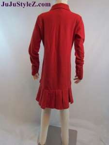   Kids Wear Girls Long Sleeve Dress Red, Navy Blue NWT size S M  