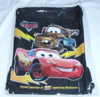 Disney Pixar Cars Drawstring Backpack Sling Bag Black *  