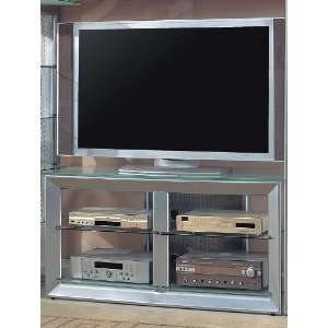  Silver Finish Metal LCD / Plasma Flat Panel TV Stand
