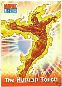 HUMAN TORCH #4 2001 Marvel Legends card FANTASTIC FOUR  