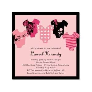 Baby Shower Invitations   Fashionably Tiny Soft Pink By Hello Little 