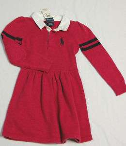 NWT RALPH LAUREN Girl Cotton Cashmere Sweater Dress 5  