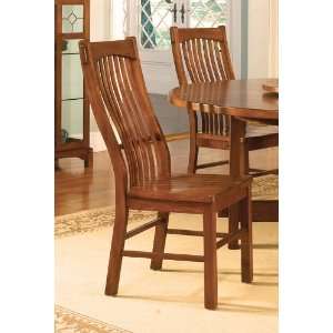   Laurelhurst Mission Solid Oak Slat Dining Side Chair   LAU OA 2 65 K