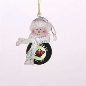  Minnesota Wild Nhl Acrylic Snowman Ornament (3) Sports 