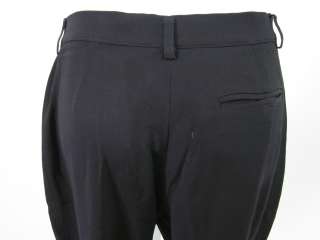 EMPORIO ARMANI Black Pleated Cuffed Pants Slacks Sz 42  