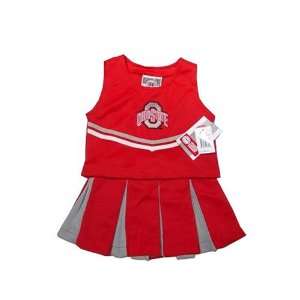  Ohio State Buckeye NCAA 2pc Tank Cheerleader Dress size 6X 