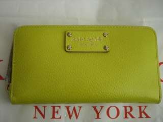 Kate Spade WELLESLEY NEDA Yellow Leather Wallet $195