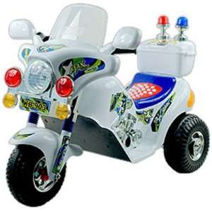  NEW LIL RIDERT POLICE MOTORCYCLE BATTERY OPERATED   WHITE 