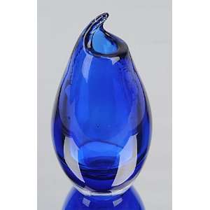   Hand Blown Glass Art   Loyalty Royal Blue Love Vase 