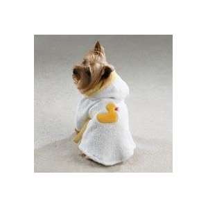  Casual Canine Gingham / Terry cloth Dog Bathrobe   Duck on 