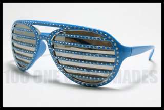 HIP HOP Celebrity Sunglasses Shutter Shades Mirrored Lens Bling Bling 