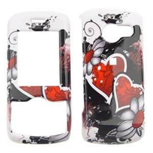 LG Lyric MT375 Wild Twin Hearts and Flowers Hard Case/Cover/Faceplate 