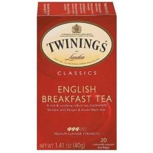 Twinings, English Breakfast Tea, 20 Count Box  Grocery 