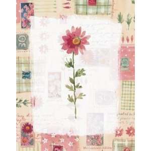 Posies with Patterns   Poster by Vicki Bowman (5x7) 