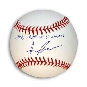 Hideki Irabu MLB Baseball Inscribed 1998, 1999 WS Champs Autographed 