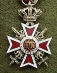 Order of the crown with swords   military enameled medal  