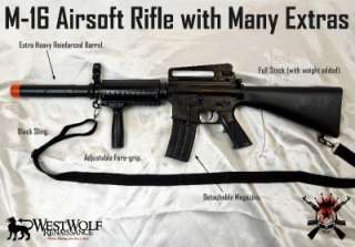 Military Army/Marines M 16 Airsoft Assault Rifle/Gun/Prop + Many 