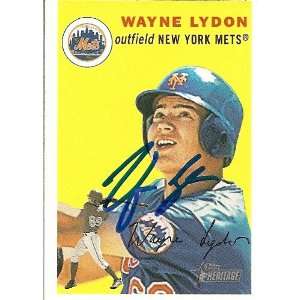  Wayne Lydon Signed New York Mets 03 Topps Heritage Card 