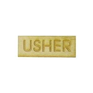  Wood Usher Badge Pack of 3