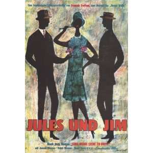  Jules and Jim (1961) 27 x 40 Movie Poster German Style A 