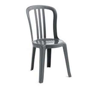    Miami Bistro Resin Stacking Sidechair Charcoal